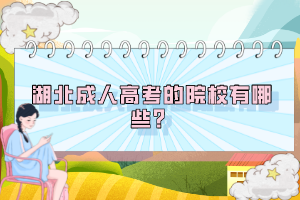 湖北成人高考的院校有哪些？