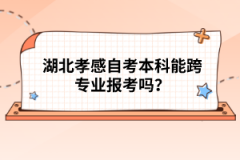湖北孝感自考本科能跨專業(yè)報考嗎？