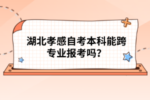 湖北孝感自考本科能跨專業(yè)報考嗎？