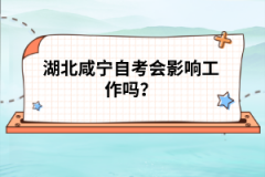 湖北咸寧自考會(huì)影響工作嗎？
