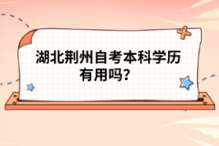 湖北荊州自考本科學歷有用嗎？