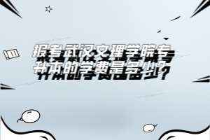 報考武漢文理學(xué)院專升本的學(xué)費(fèi)是多少？