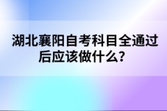 湖北襄陽自考科目全通過后應該做什么？