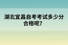 湖北宜昌自考考試多少分合格呢？