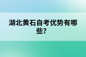 湖北黃石自考優(yōu)勢有哪些？