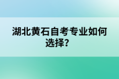湖北黃石自考專業(yè)如何選擇？