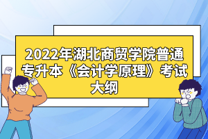 2022年湖北商貿(mào)學(xué)院普通專升本《會(huì)計(jì)學(xué)原理》考試大綱