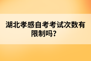 湖北孝感自考考試次數(shù)有限制嗎？