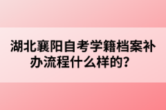 湖北襄陽(yáng)自考學(xué)籍檔案補(bǔ)辦流程什么樣的？