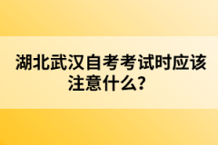 湖北武漢自考考試時應該注意什么？