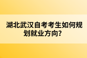 湖北武漢自考考生如何規(guī)劃就業(yè)方向？
