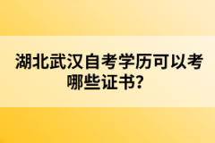 湖北武漢自考學歷可以考哪些證書？