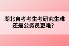 湖北自考考生考研究生難還是公務(wù)員更難？