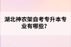湖北神農(nóng)架自考專升本專業(yè)有哪些？