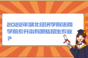 2022年湖北經(jīng)濟(jì)學(xué)院法商學(xué)院專(zhuān)升本有哪些招生專(zhuān)業(yè)？