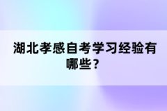 湖北孝感自考學習經(jīng)驗有哪些？