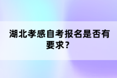 湖北孝感自考報名是否有要求？
