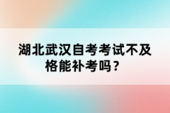 湖北武漢自考考試不及格能補考嗎？