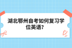 湖北鄂州自考如何復(fù)習(xí)學(xué)位英語？