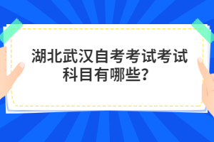 湖北武漢自考考試考試科目有哪些？