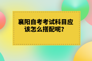 襄陽自考考試科目應(yīng)該怎么搭配呢？