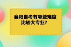 襄陽自考有哪些難度比較大專業(yè)？