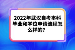 2022年武漢自考本科畢業(yè)和學(xué)位申請流程怎么樣的？