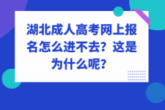 湖北成人高考網(wǎng)上報(bào)名怎么進(jìn)不去？這是為什么呢？
