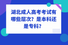 湖北成人高考考試有哪些層次？是本科還是?？?？