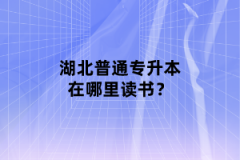 湖北普通專(zhuān)升本在哪里讀書(shū)？