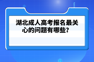 湖北成人高考報(bào)名最關(guān)心的問題有哪些？