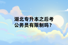 湖北專升本之后考公務(wù)員有限制嗎？