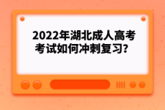 2022年湖北成人高考考試如何沖刺復(fù)習(xí)？