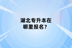湖北專升本在哪里報(bào)名？