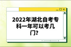 2022年湖北自考?？埔荒昕梢钥紟组T？