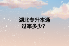 湖北專升本通過率多少？