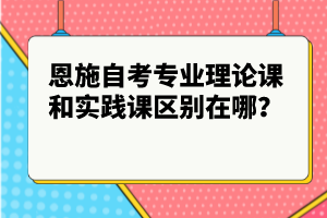 恩施自考專業(yè)理論課和實踐課區(qū)別在哪?