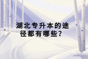 湖北統(tǒng)招專升本專業(yè)怎么選？