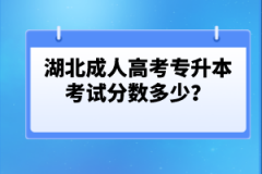 湖北成人高考專升本考試分數(shù)多少？