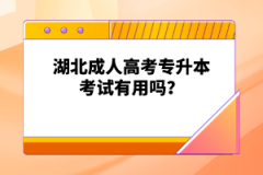湖北成人高考專升本考試有用嗎？