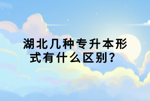湖北幾種專升本形式有什么區(qū)別？