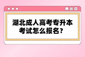 湖北成人高考專升本考試怎么報(bào)名？報(bào)名流程怎么樣？