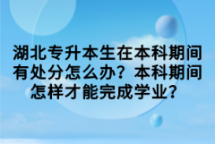 湖北專升本生在本科期間有處分怎么辦？本科期間怎樣才能完成學業(yè)？