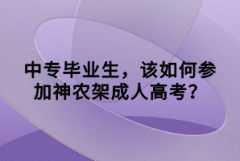 中專畢業(yè)生，該如何參加神農(nóng)架成人高考？