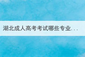 湖北成人高考考試哪些專業(yè)需要參加專業(yè)加試？