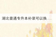 湖北普通專升本補錄可以換專業(yè)補錄嗎？